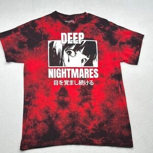 Vitsiol Red and Black Anime Graphic Tee vitriol tye dye animated graphic tee